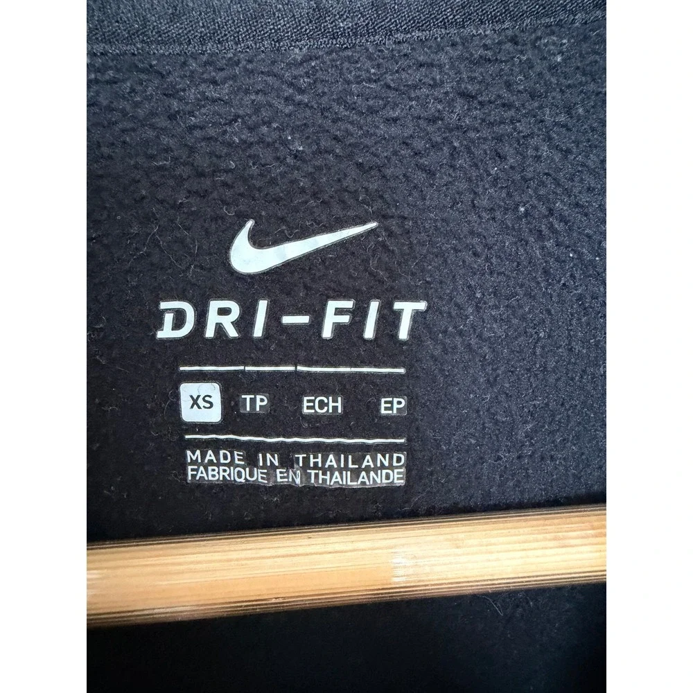 Nike Hoodie Womens XS Dri-FIT Full Zip Training Sweatshirt Black Excellent